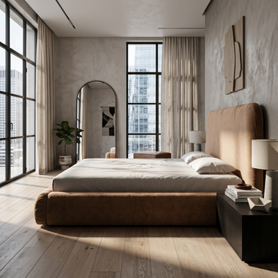 Polsterbett mit Bettkasten im Modern-Organic-Stil | Paries