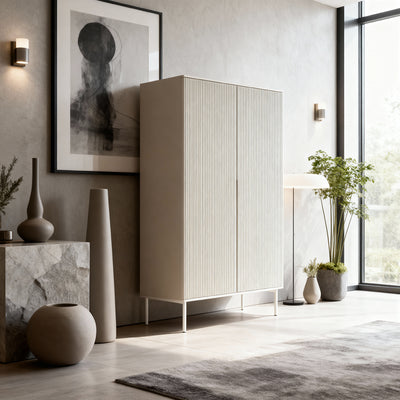 Komoda wysoka z drzwiami 99x123 w stylu nowoczesnym | MuzZI