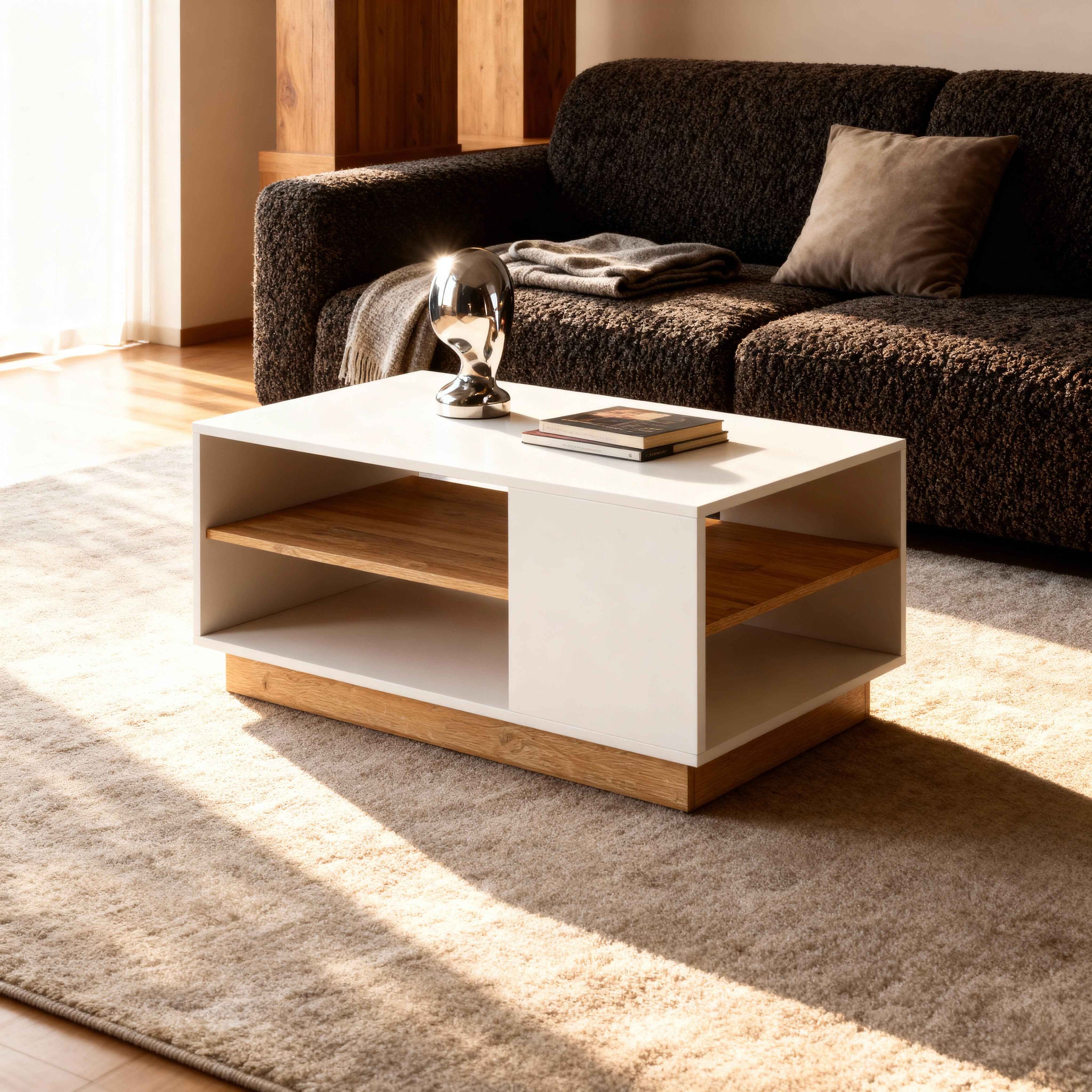Stolik kawowy 100x46 w stylu nowoczesnym – stabilna konstrukcja, minimalistyczna forma | Armelia