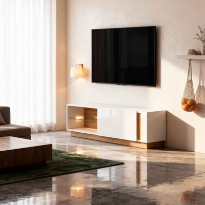 Szafka RTV 138x46 w stylu glamour | Armelia