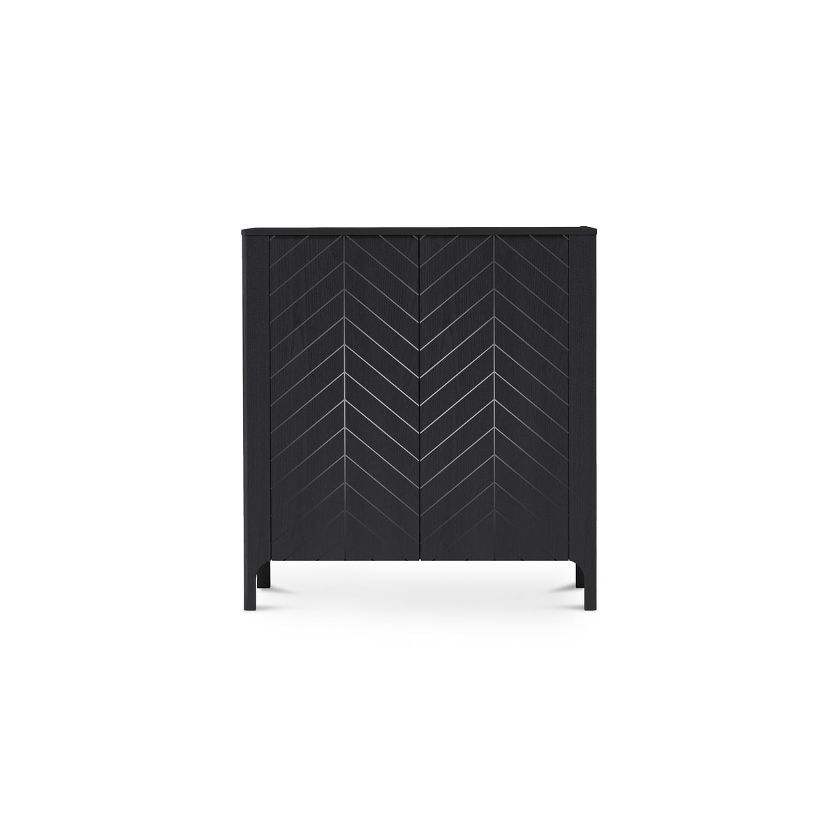 Kommode EKLIPSO 103x95 mit zweitüriger Front im modernen Stil – Farbe Schwarz | Pillovely