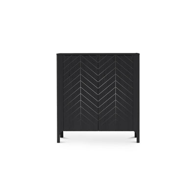 Kommode EKLIPSO 103x95 mit zweitüriger Front im modernen Stil – Farbe Schwarz | Pillovely