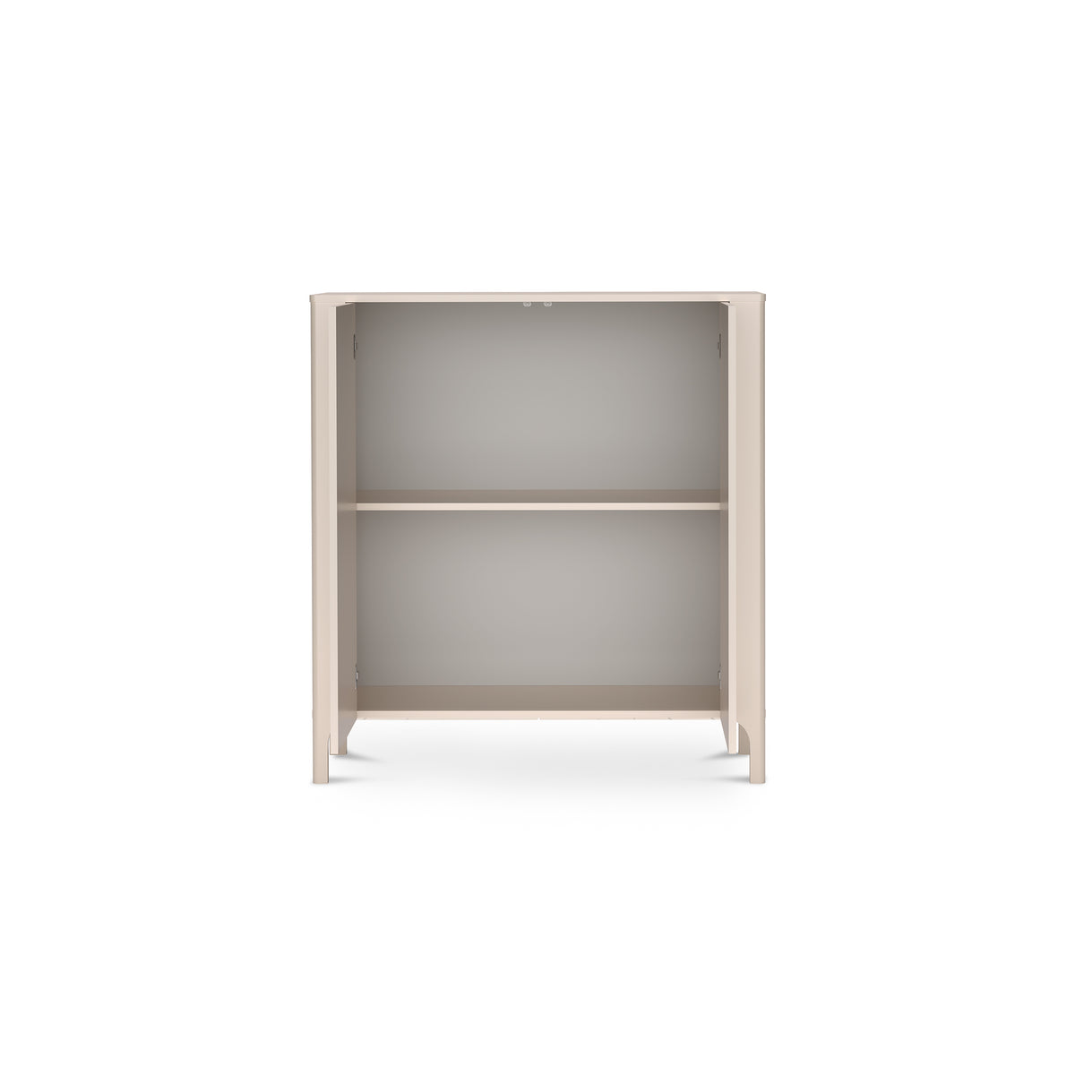 Kommode EKLIPSO 103x95 mit zweitüriger Front im modernen Stil, Farbe Kaschmir – geöffnet | Pillovely