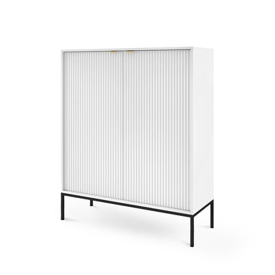 Komoda 104x125 w stylu nowoczesnym | Roza Biały Czarny