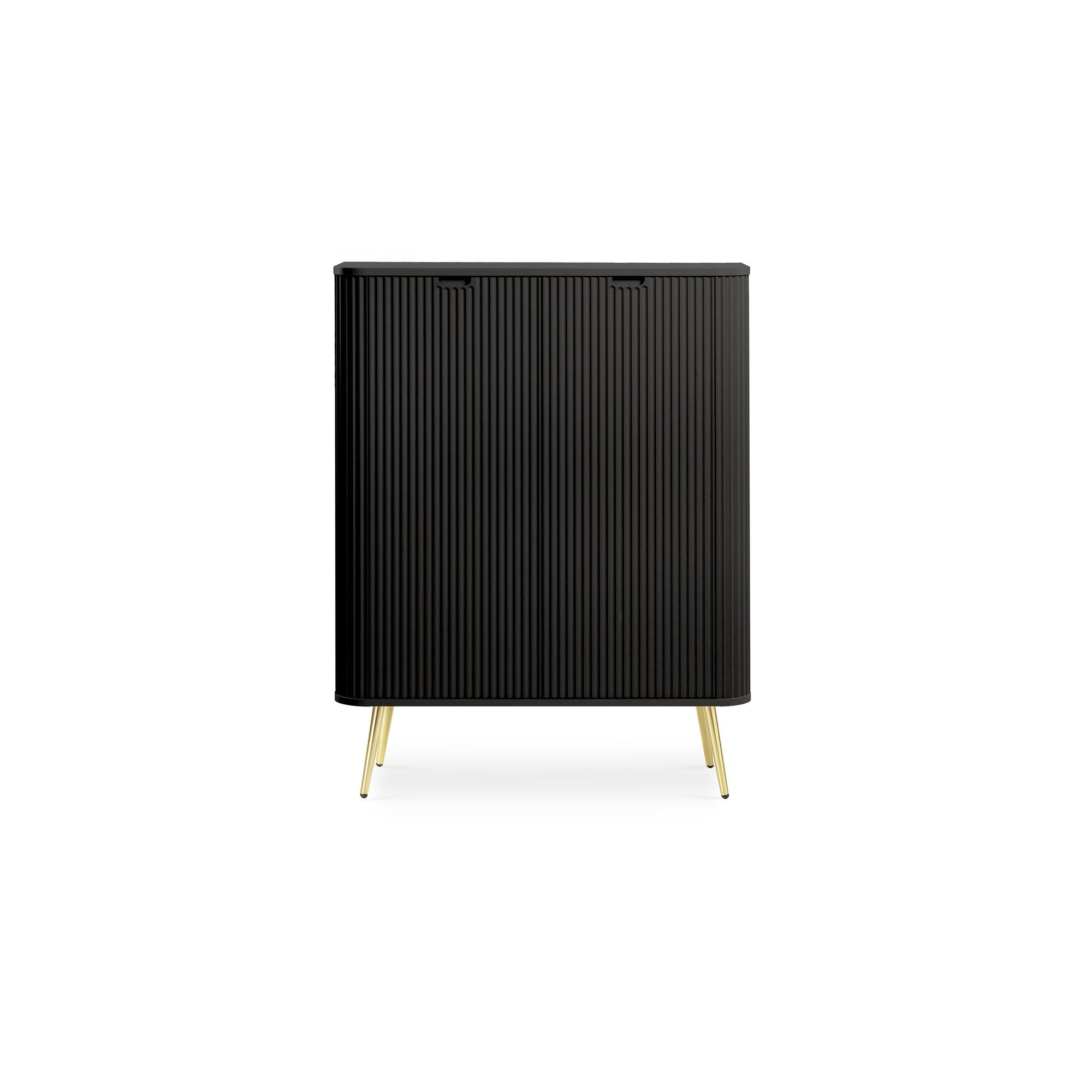 Komoda 103x129 w stylu nowoczesnym - frezowane fronty, ukryte uchwyty, złote lub metalowe nogi | Eva