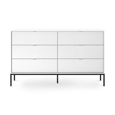 Komoda szufladami 154x91 w stylu glamour | Roza