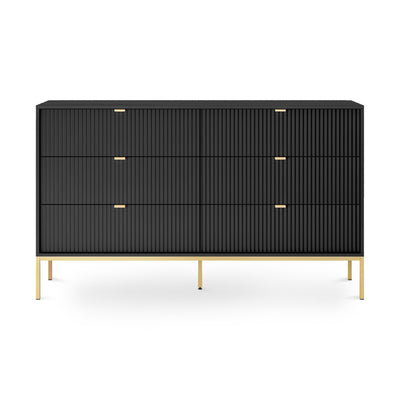 Komoda szufladami 154x91 w stylu glamour | Roza