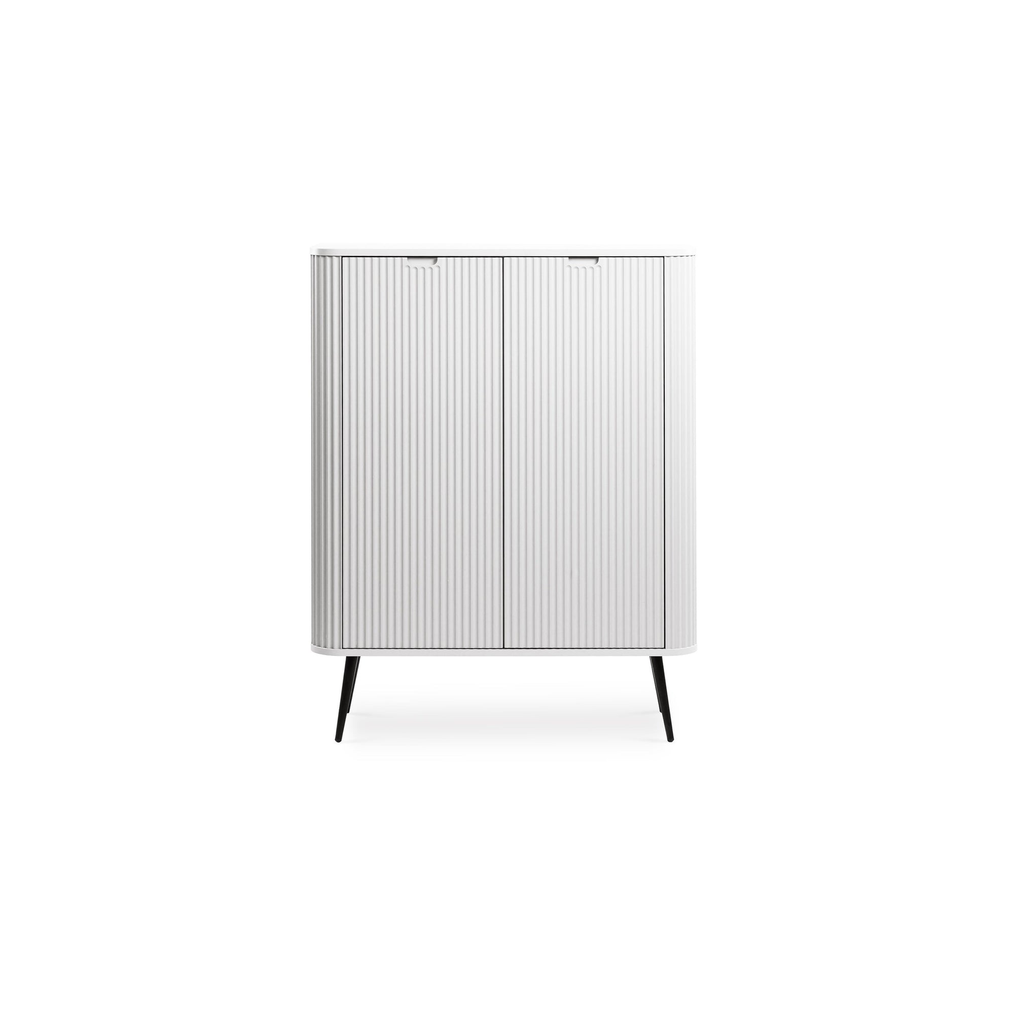 Komoda 103x129 w stylu nowoczesnym - frezowane fronty, ukryte uchwyty, złote lub metalowe nogi | Eva