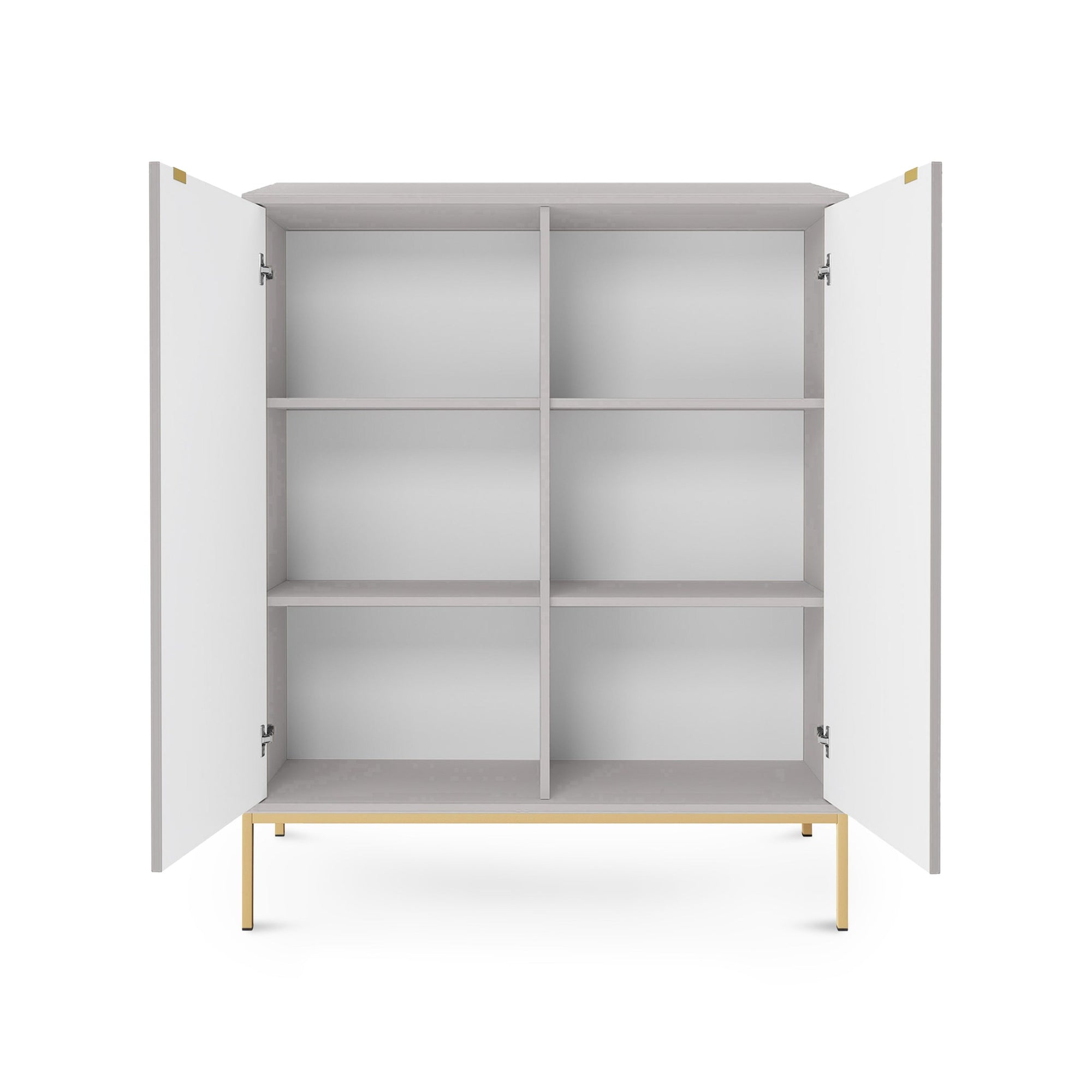 Komoda 104x125 w stylu nowoczesnym - ryflowane fronty MDF, metalowe nogi, cichy domyk | Roza
