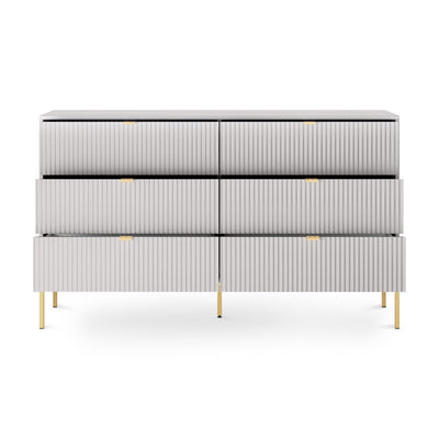 Komoda szufladami 154x91 w stylu glamour | Roza