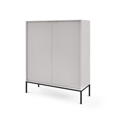 Komoda 104x125 w stylu nowoczesnym | Roza Szary Czarny