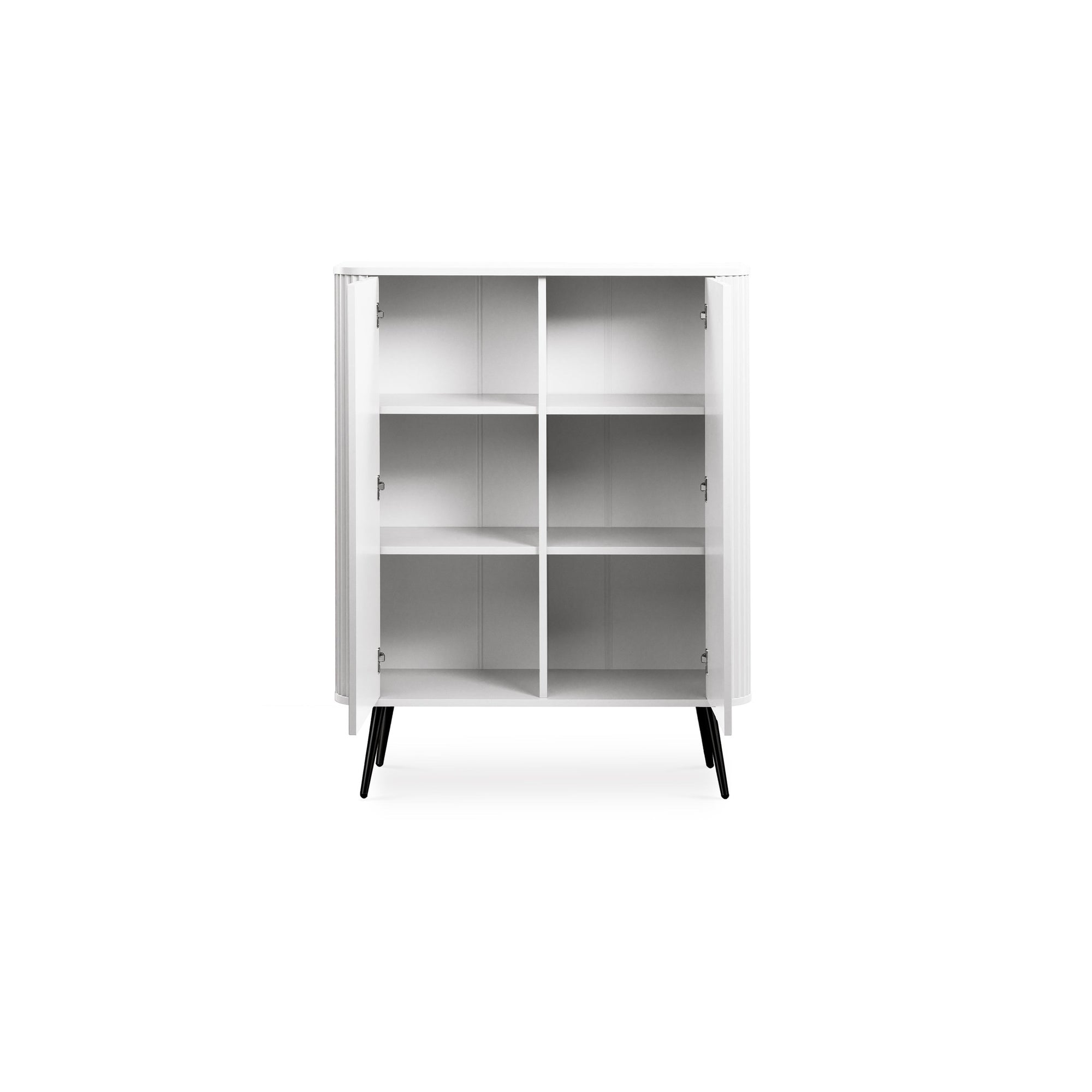 Komoda 103x129 w stylu nowoczesnym - frezowane fronty, ukryte uchwyty, złote lub metalowe nogi | Eva