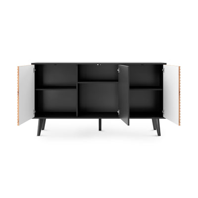 Komoda z drzwiami 154x83 w stylu industrialnym | Las