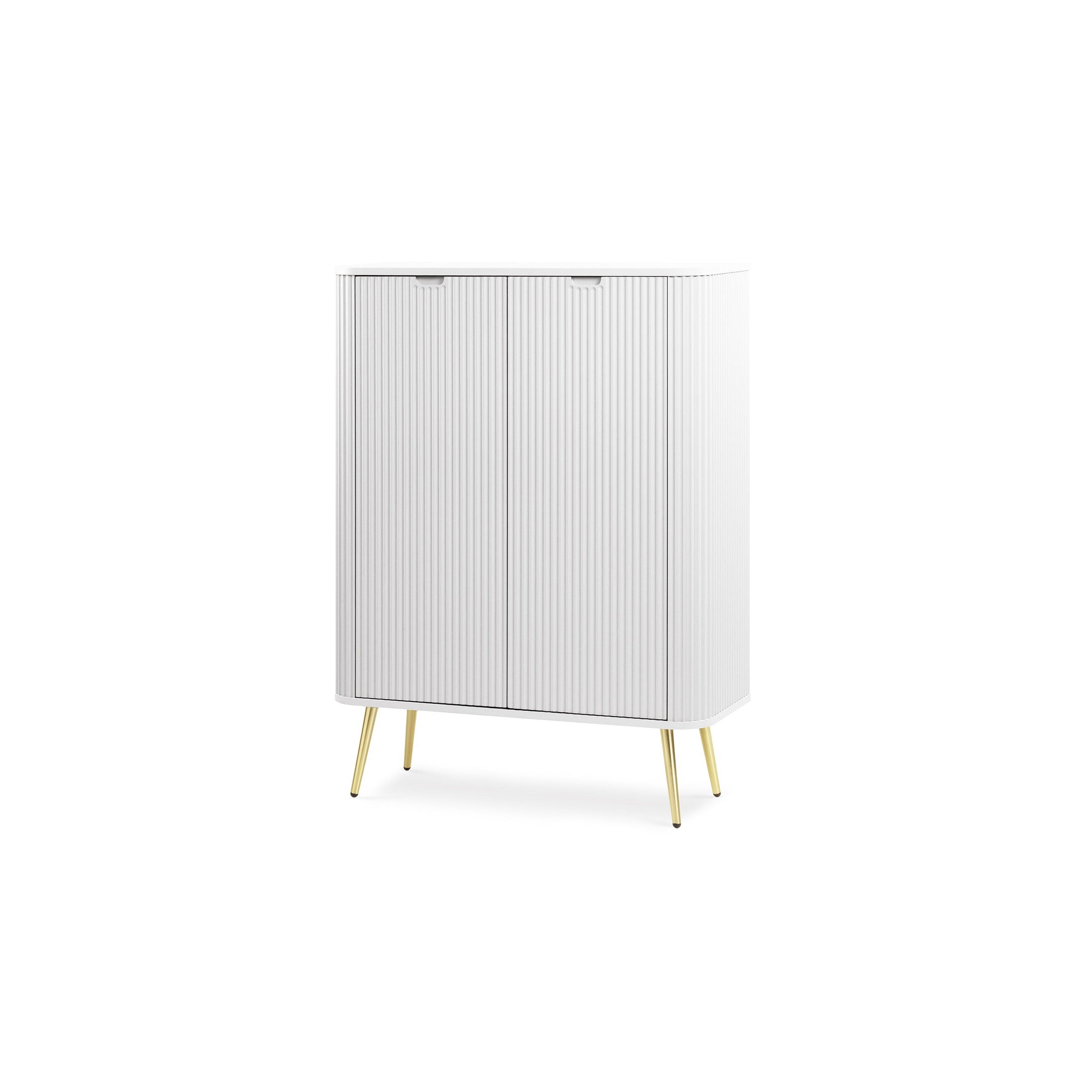Komoda 103x129 w stylu nowoczesnym | Eva Biały Złoty