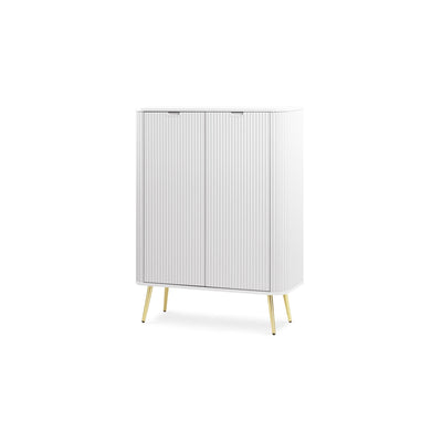 Komoda 103x129 w stylu nowoczesnym | Eva Biały Złoty