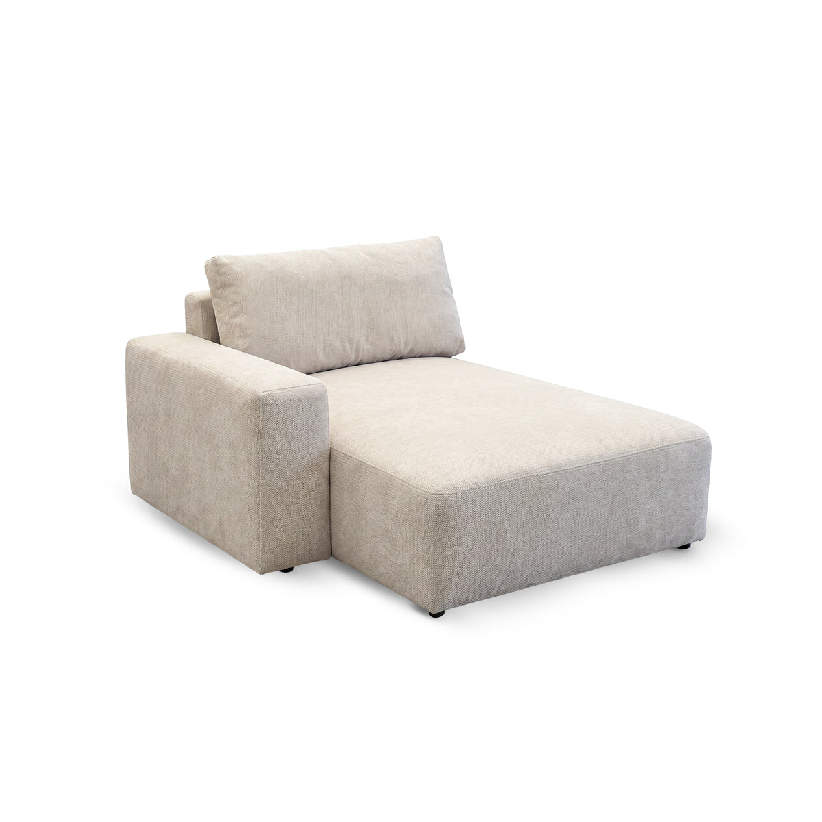 Armlehnen-Ottomane des modularen Ecksofas Iskeli Creme Taupe (ARAGON 03) – Modul 128 × 156 cm