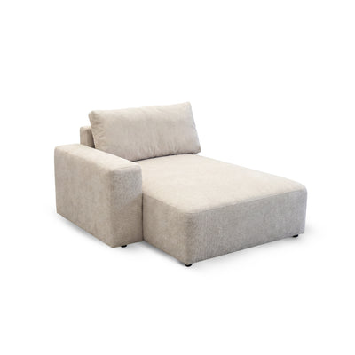 Armlehnen-Ottomane des modularen Ecksofas Iskeli Creme Taupe (ARAGON 03) – Modul 128 × 156 cm