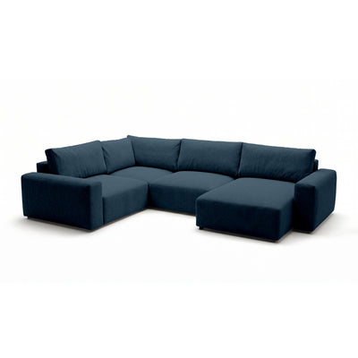 Modulares Ecksofa UL Iskeli Plus 341 cm Tintentgranit (ARAGON 74) rechtsseitig Schrägansicht – großes Ecksofa im Stoff Aragon