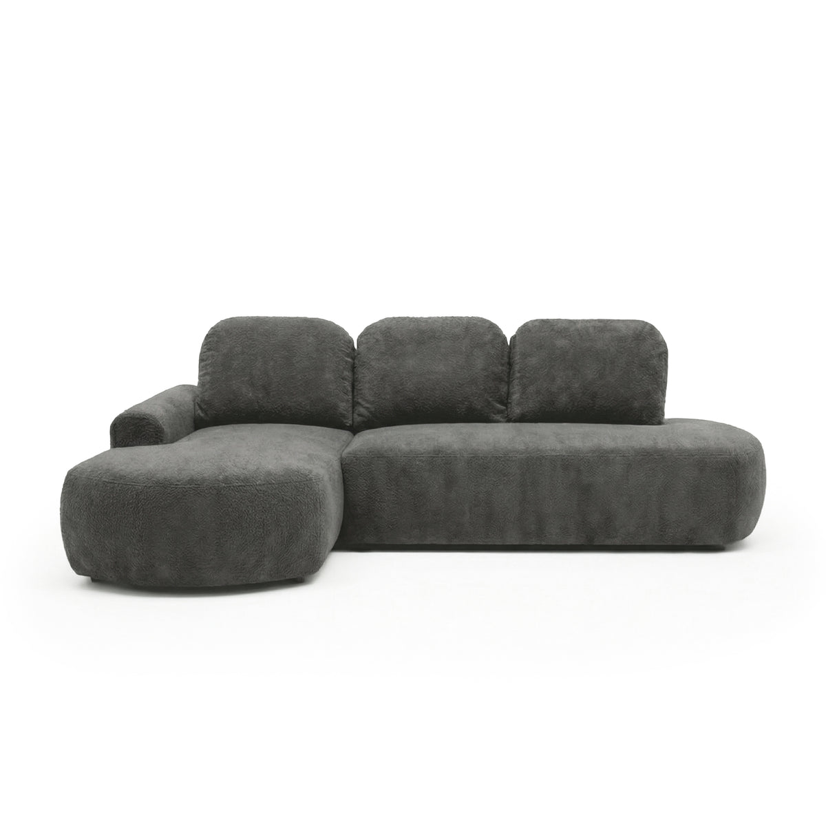 Ecksofa Moluni 263 cm Olivdämmerung (BELLINI 03) linksseitig – Ecksofa zum täglichen Schlafen