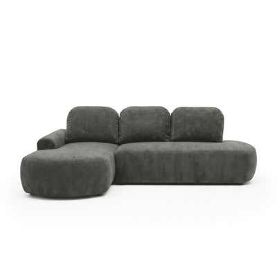 Ecksofa Moluni 263 cm Olivdämmerung (BELLINI 03) linksseitig – Ecksofa zum täglichen Schlafen