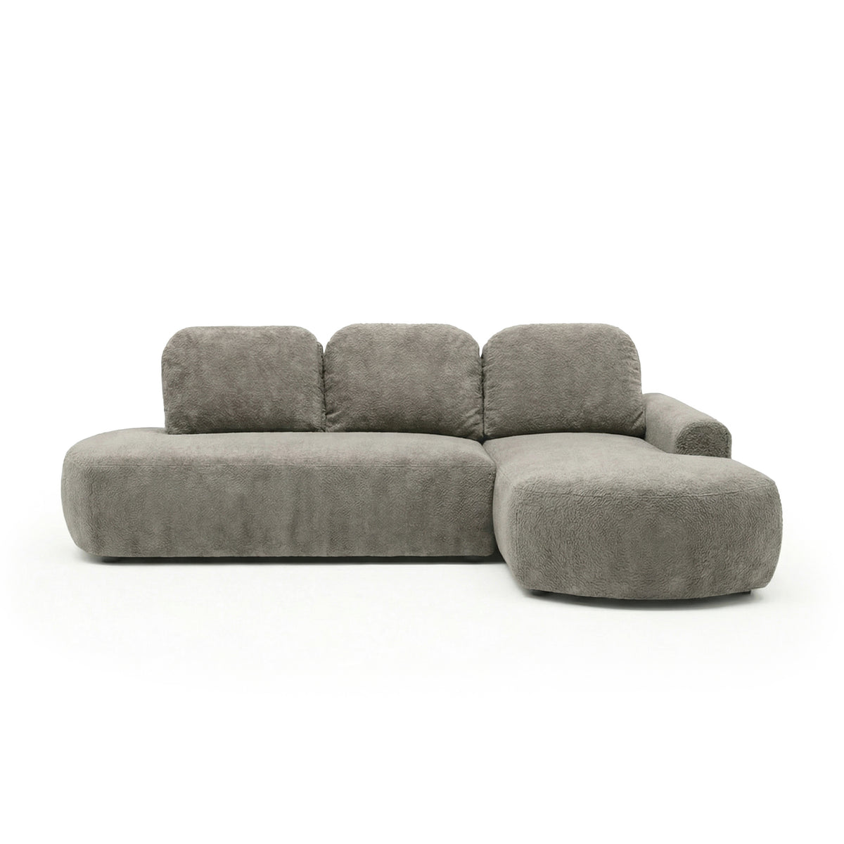Ecksofa Moluni 263 cm Rauchnuss (BELLINI 02) rechtsseitig – Ecksofa mit großem Bettkasten