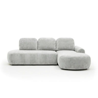 Ecksofa Moluni 263 cm Perlasche (BELLINI 01) rechtsseitig – Ecksofa rechtsseitig fürs Wohnzimmer