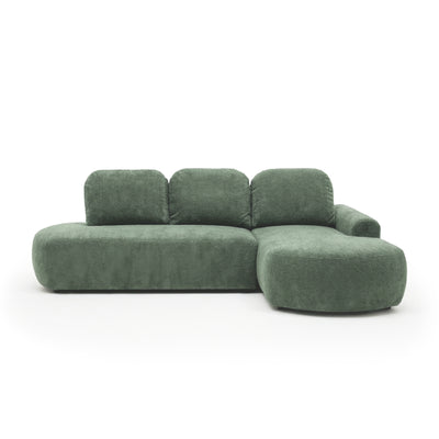 Ecksofa Moluni 263 cm Grüner Fels (BELLINI 15) rechtsseitig – L-Ecksofa für die Wohnung