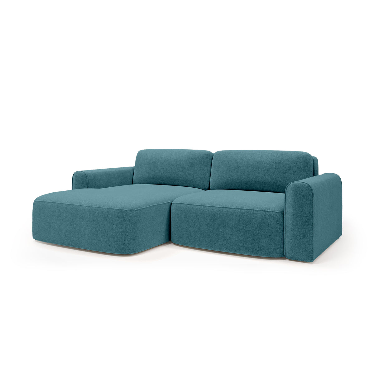 Ecksofa Saniri linksseitig in Atlantikgrün (CASTEL 70) – gepolstertes Ecksofa