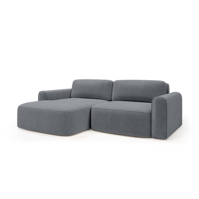 Ecksofa Saniri linksseitig in Blaugraues Matt (CASTEL 91) – gepolstertes Ecksofa