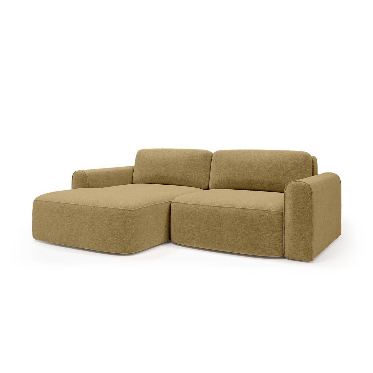 Ecksofa Saniri linksseitig in Goldsandstein (CASTEL 48) – gepolstertes Ecksofa
