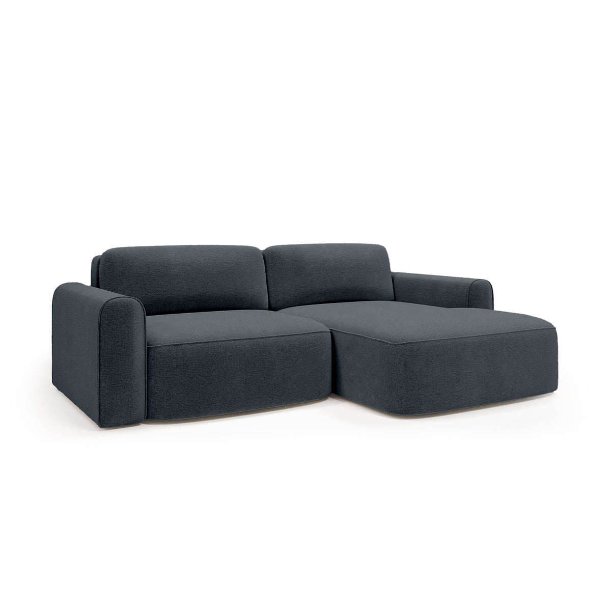Ecksofa Saniri rechtsseitig in Grafitabgrund (CASTEL 97) – gepolstertes Ecksofa