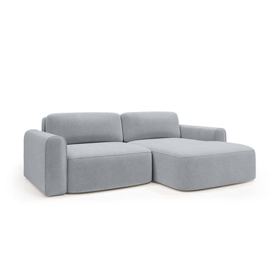 Ecksofa Saniri rechtsseitig in Morgennebel (CASTEL 85) – gepolstertes Ecksofa