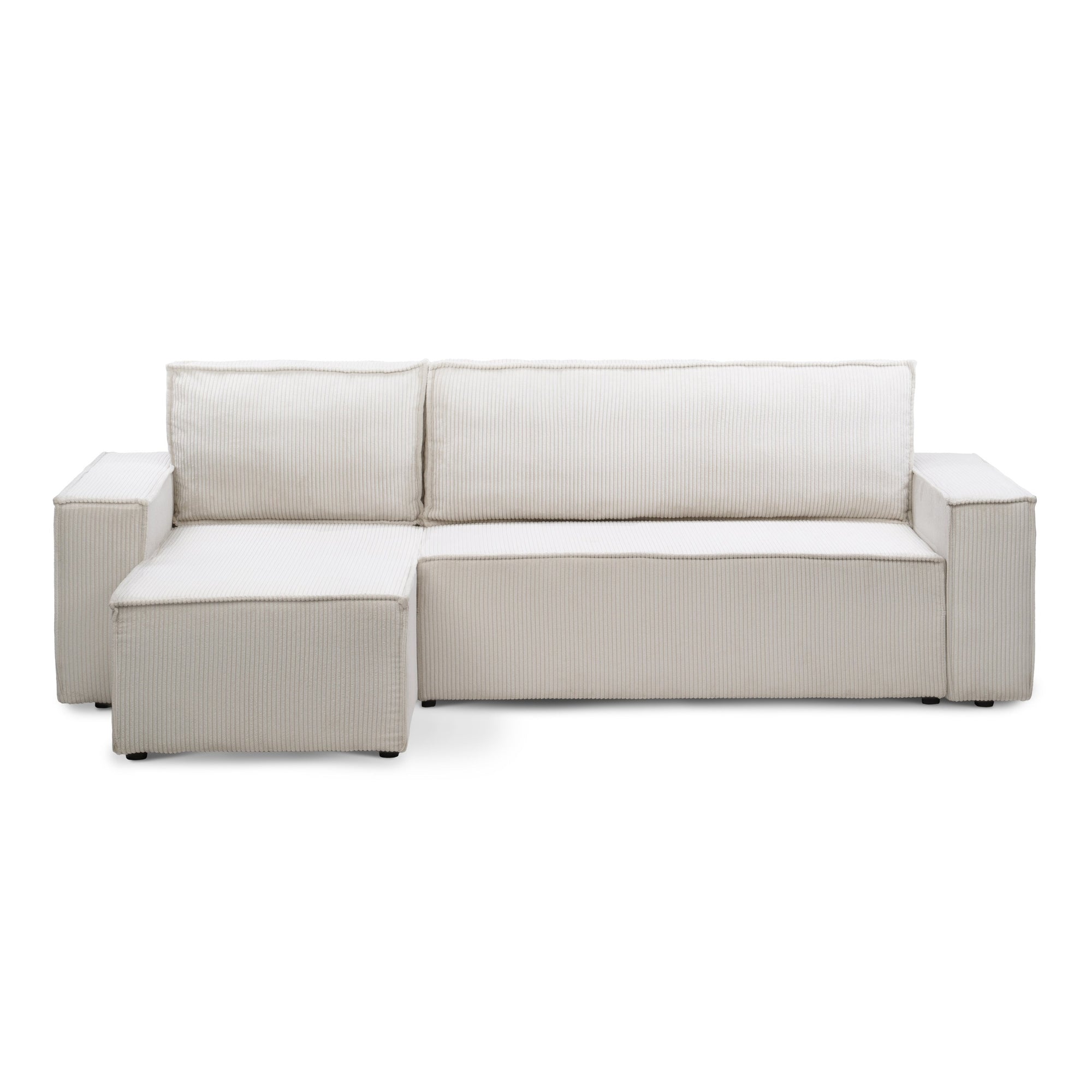 Narożnik uniwersalny z funkcją spania 3-osobowy 200x142–154 w stylu loft – tkanina POSO, pojemnik na pościel, mechanizm DL | Agi