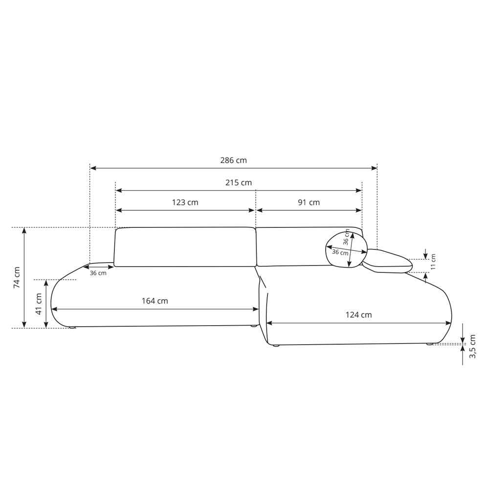Narożnik z funkcją spania Puentro