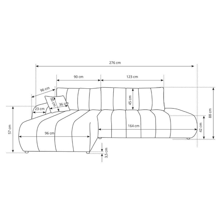 Narożnik z funkcją spania BALOA