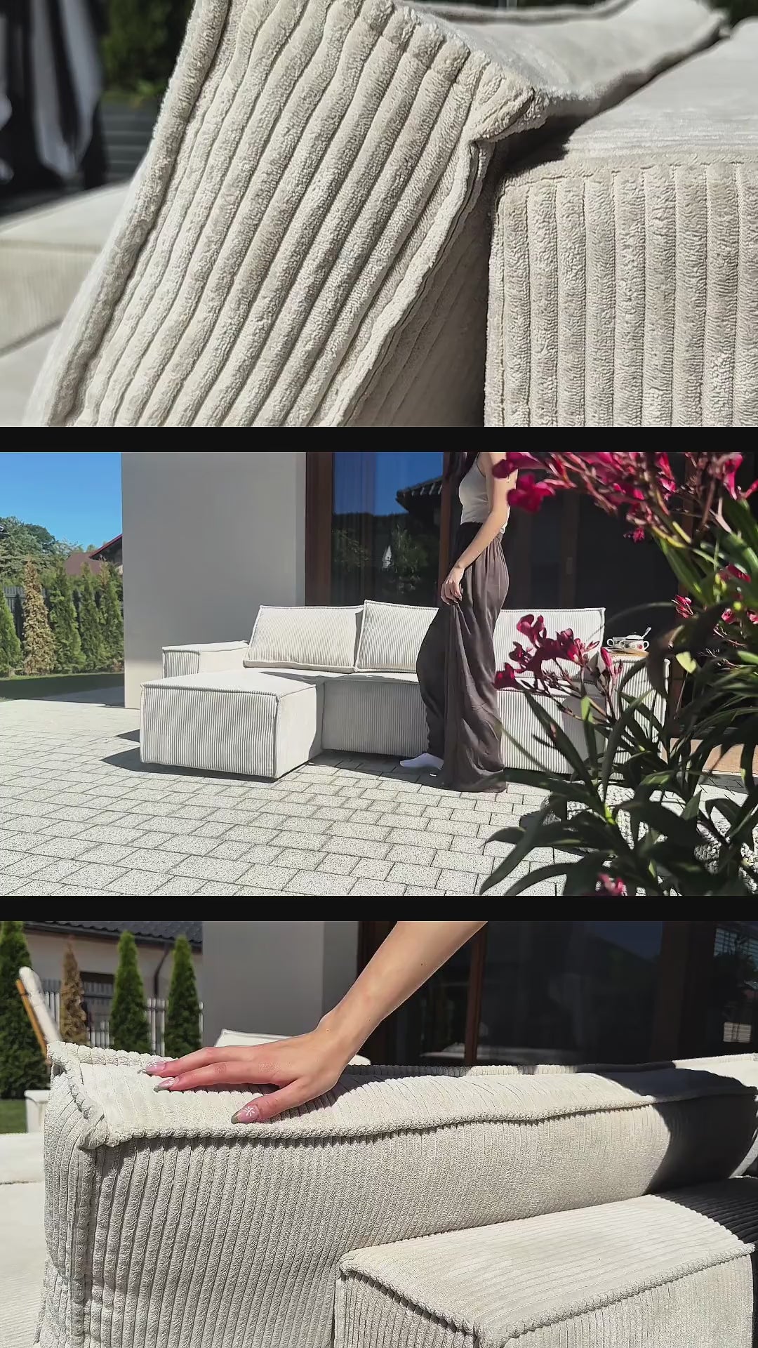 Universelles Ecksofa mit Schlaffunktion 3-Sitzer 200x142–154 im Loft-Stil | Agi