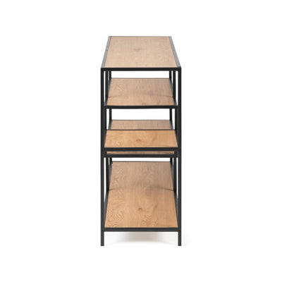 Regal „Skeleto“ 114 x 78, Wilde Eiche, Seitenansicht – flaches Regal für Regalböden mit einer Tiefe von 35 cm