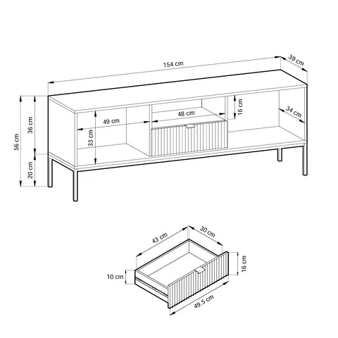 Szafka RTV Roza 154x56