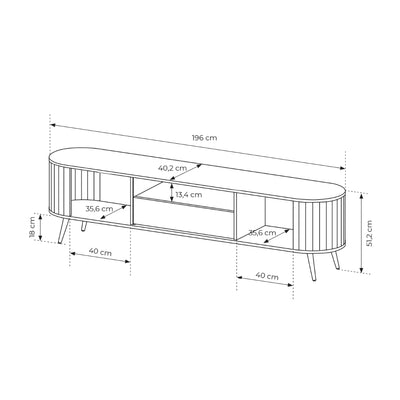 TV-Schrank 196x51 im modernen Stil | Llovia