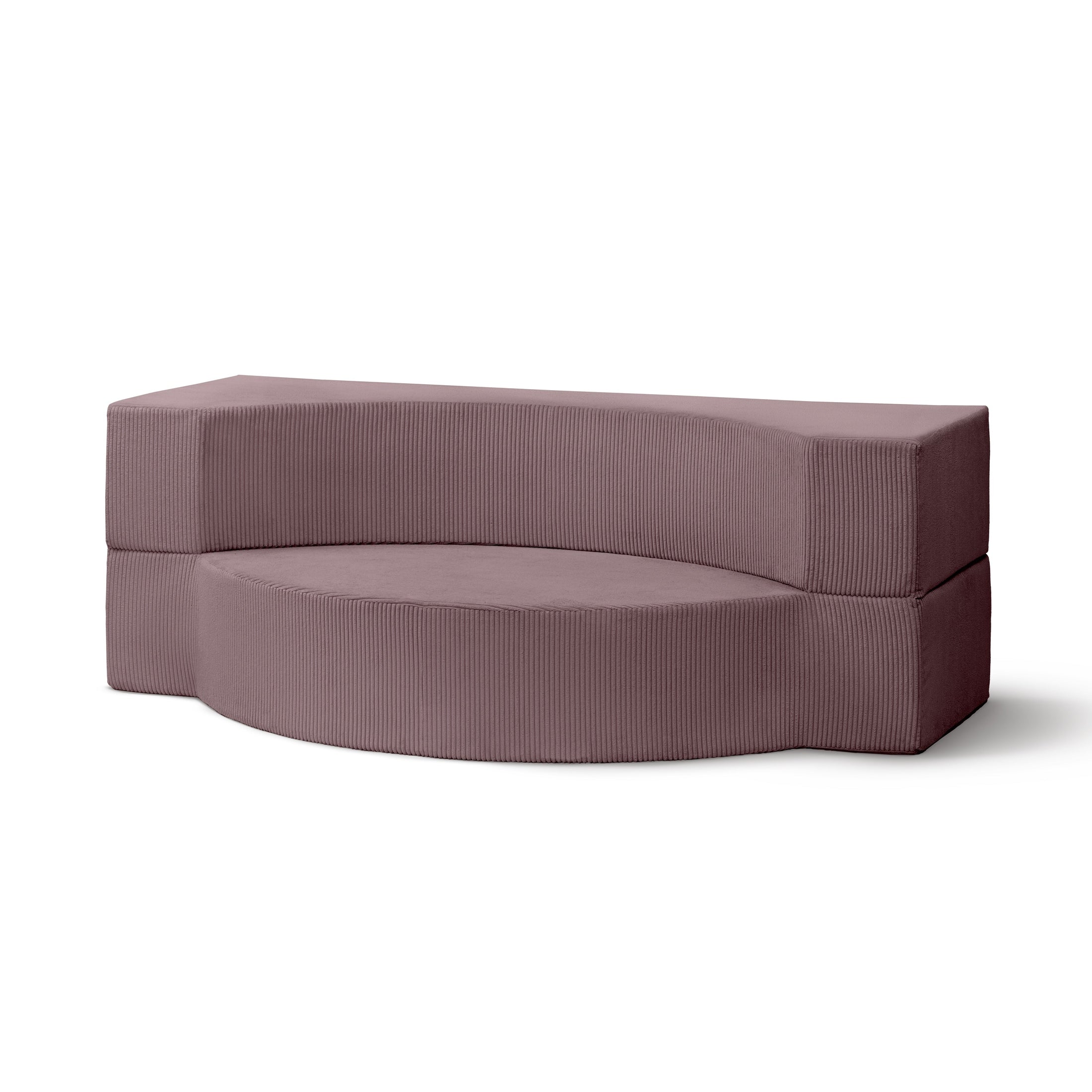 Sofa piankowa modułowa 200 cm z funkcją spania w stylu japandi | Lunaria Przykurzony Różany Brąz (POSO 130)