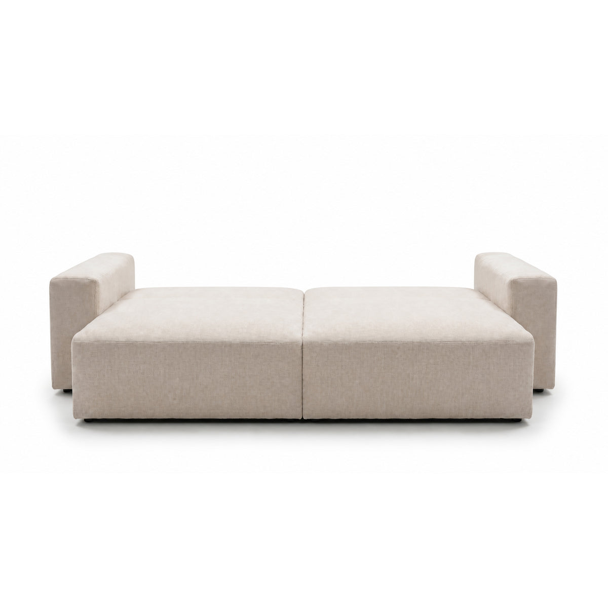 Sofa Iskeli 260 cm Creme Taupe (ARAGON 03) ausgeklappt – Sofa mit Schlaffunktion, Mechanismus Automatik DL