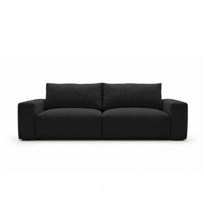 Modulsofa Iskeli 260 cm Raven's Deep (ARAGON 99) von vorne – Sofa mit Bettkasten im Stoff Aragon