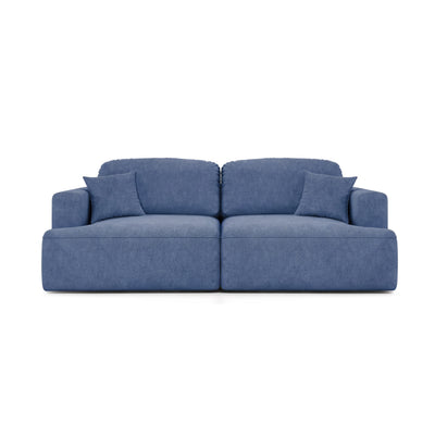 Sofa Senvali 241 cm Granitblau (CLOUD 74) – Dreisitzer-Sofa mit Automatik DL, Ansicht von vorne
