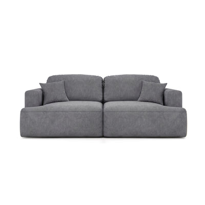 Sofa Senvali 241 cm Stahlgraphit (CLOUD 97) – Sofa zum täglichen Schlafen, Ansicht von vorne