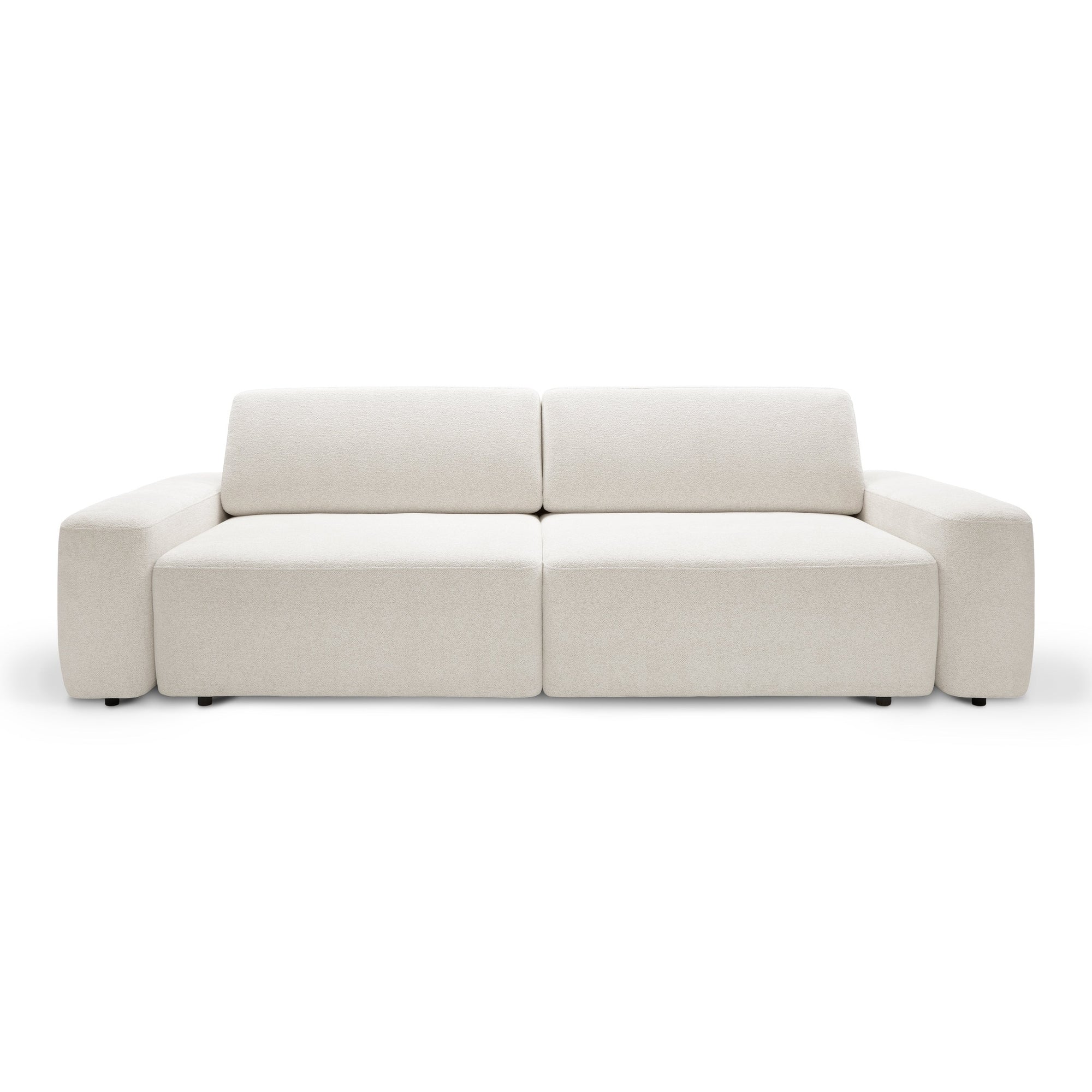 Sofa z funkcją spania 200x136 z pojemnikiem DL – bouclé Raven | Bamby