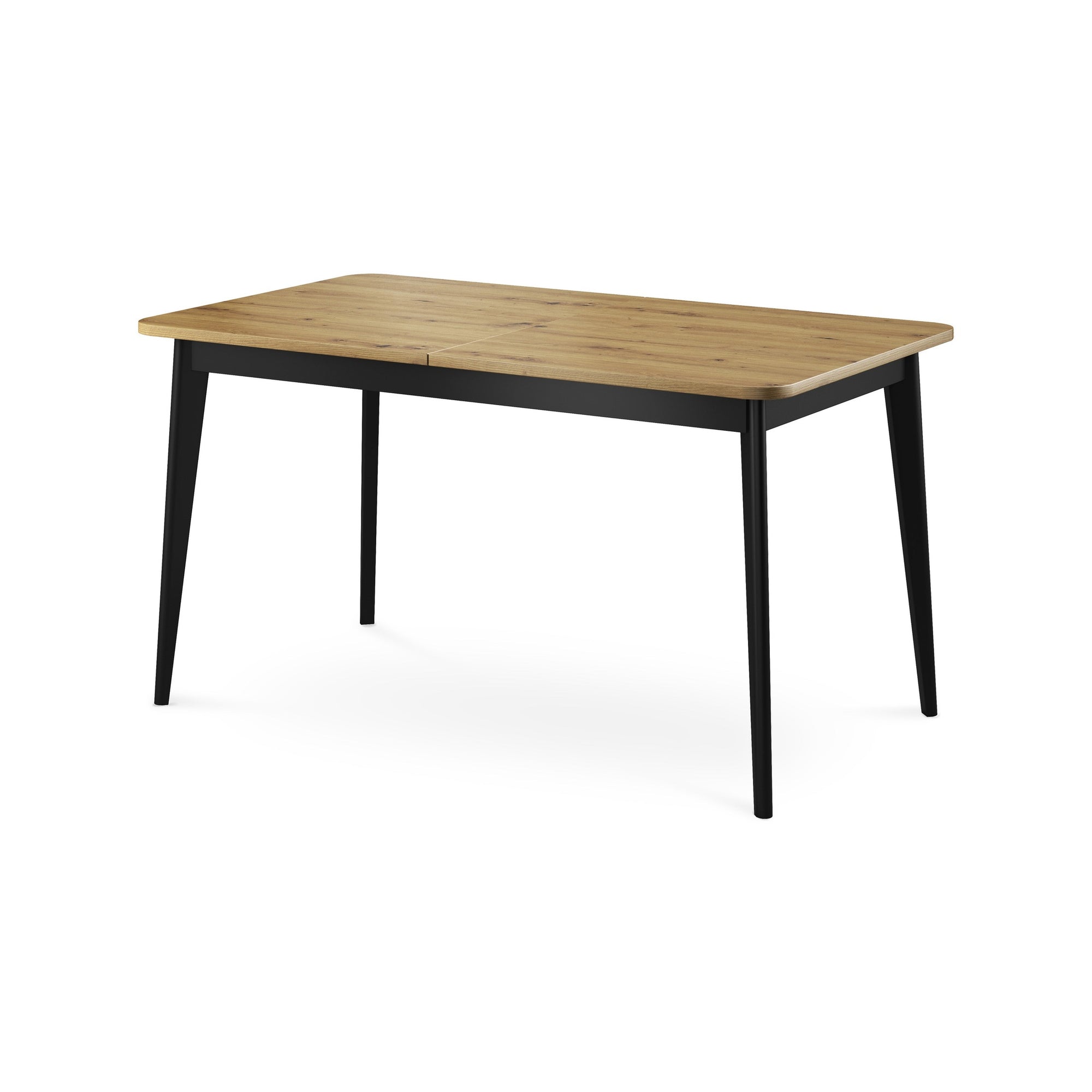Stół rozkładany 140–180x76 cm w stylu skandynawskim – dąb artisan, do 8 osób, drewniane nogi | Trava
