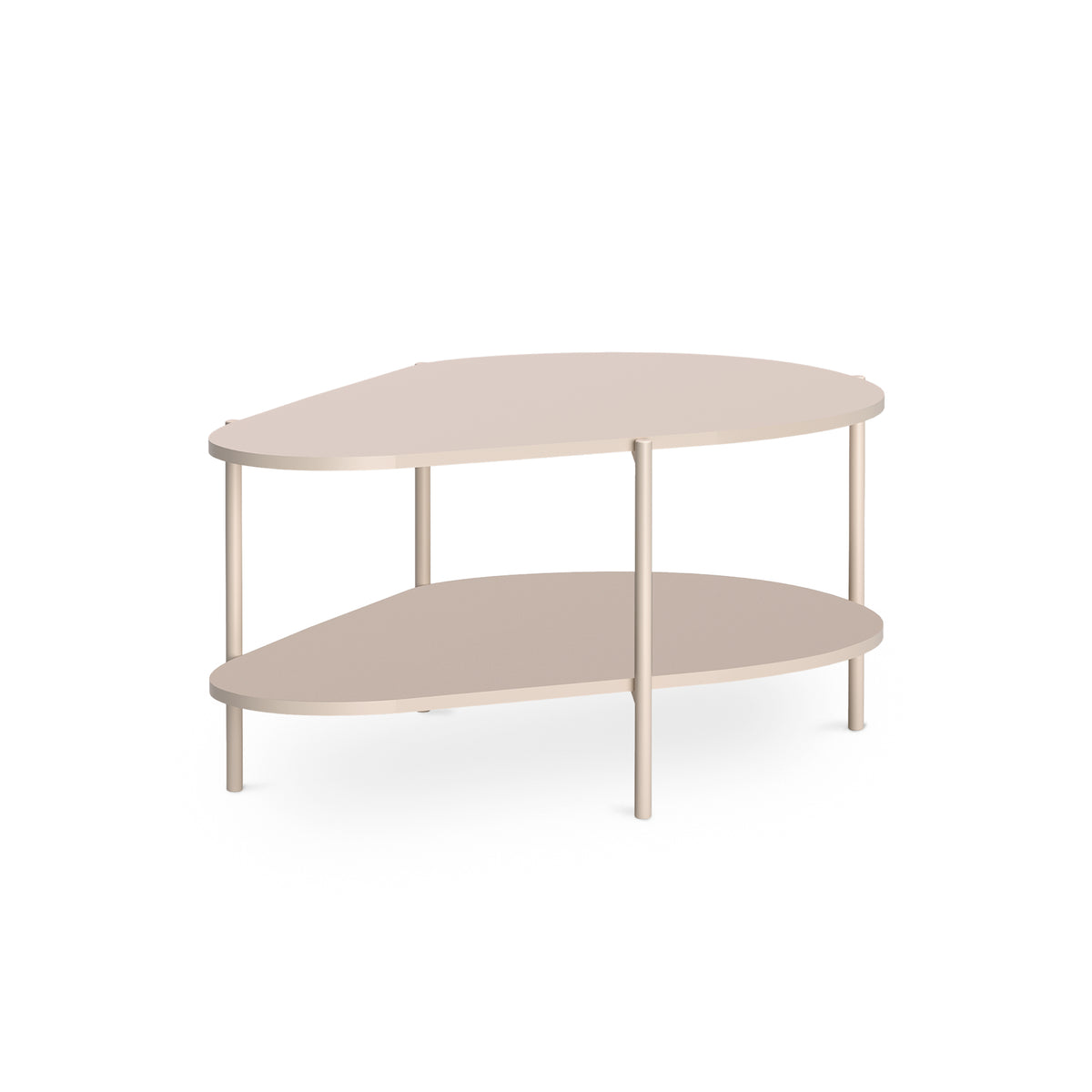 Couchtisch EKLIPSO 90x45 in organischer Form im modernen Stil, Farbe Kaschmir – Hauptbild | Pillovely