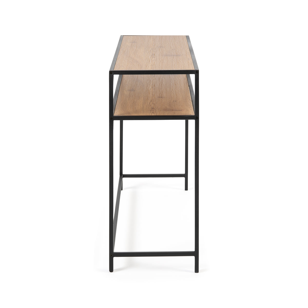 Skeleto-Konsolentisch 120 x 79, Wilde Eiche – Seitenansicht – schmaler Konsolentisch mit einer Tiefe von 35 cm