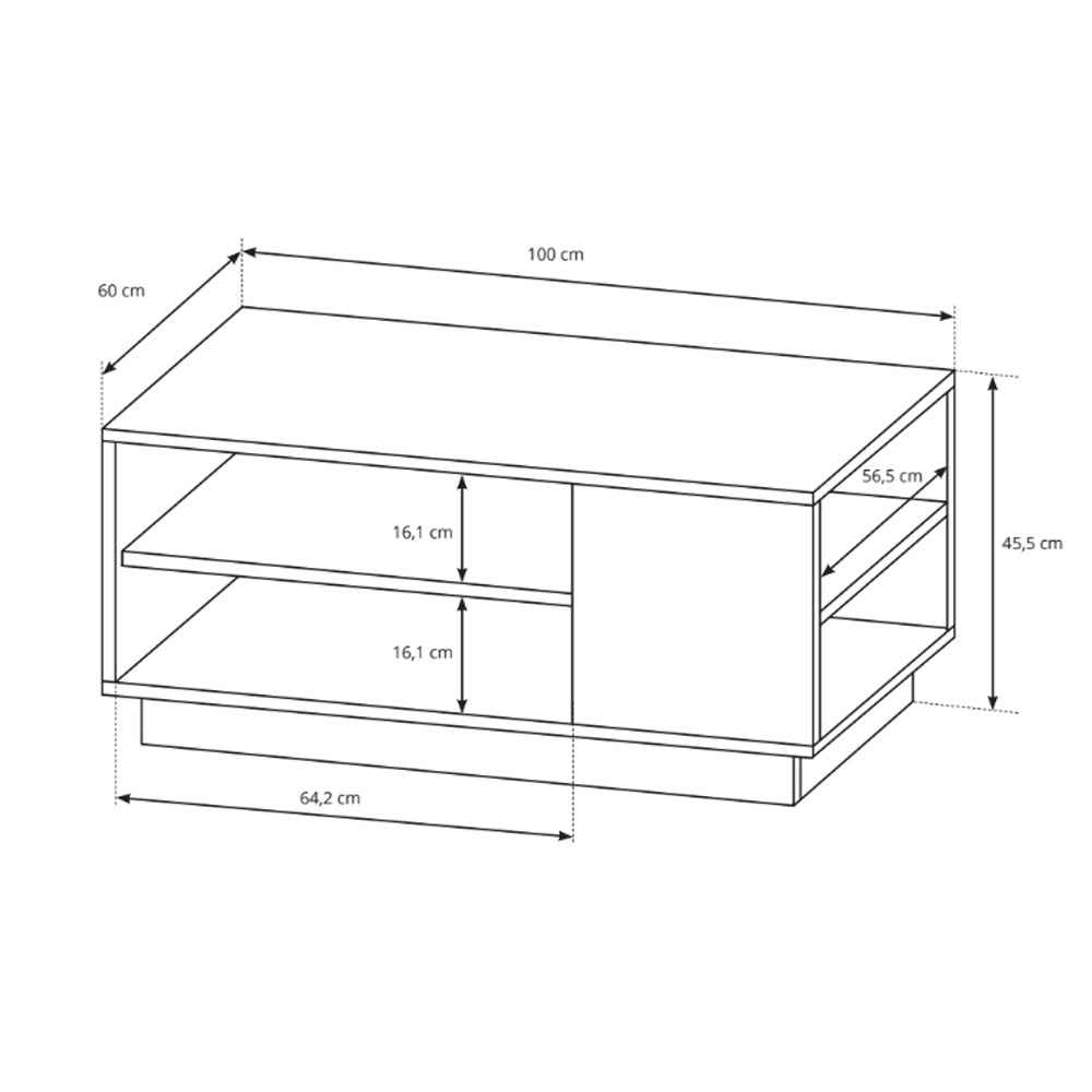 Stolik kawowy 100x46 w stylu nowoczesnym – stabilna konstrukcja, minimalistyczna forma | Armelia