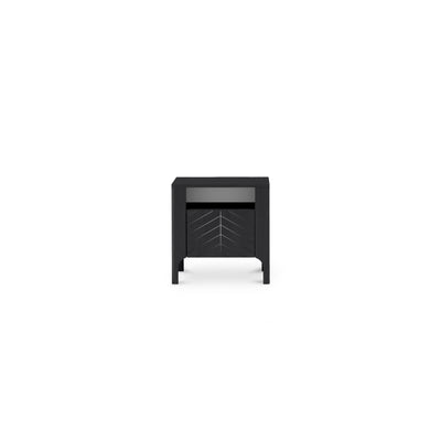 Nachttisch EKLIPSO 54x57 mit offener Nische im modernen Stil – Farbe Schwarz | Pillovely